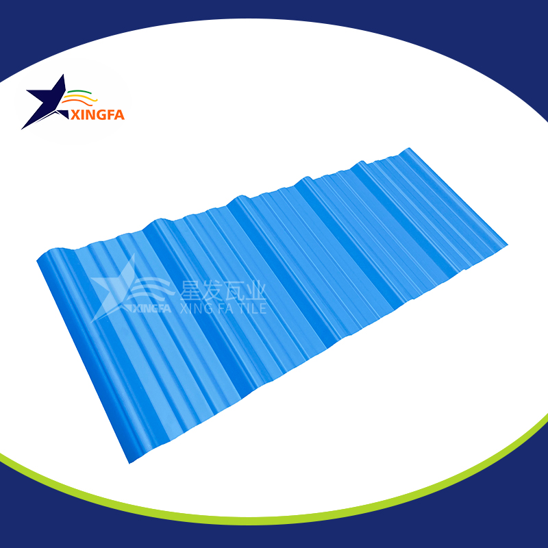 2.5mm加厚蓝色梯形pvc复合隔热瓦 适用于大型水产养殖业厂房房顶用 pvc材质塑料防火厂房瓦 PVC瓦临沂厂家出售
